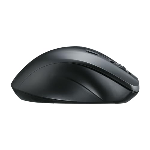 Sanwa Supply Silent Bluetooth Mouse (with Side Wheel, 5 Buttons, Black) MA-BBS523BK