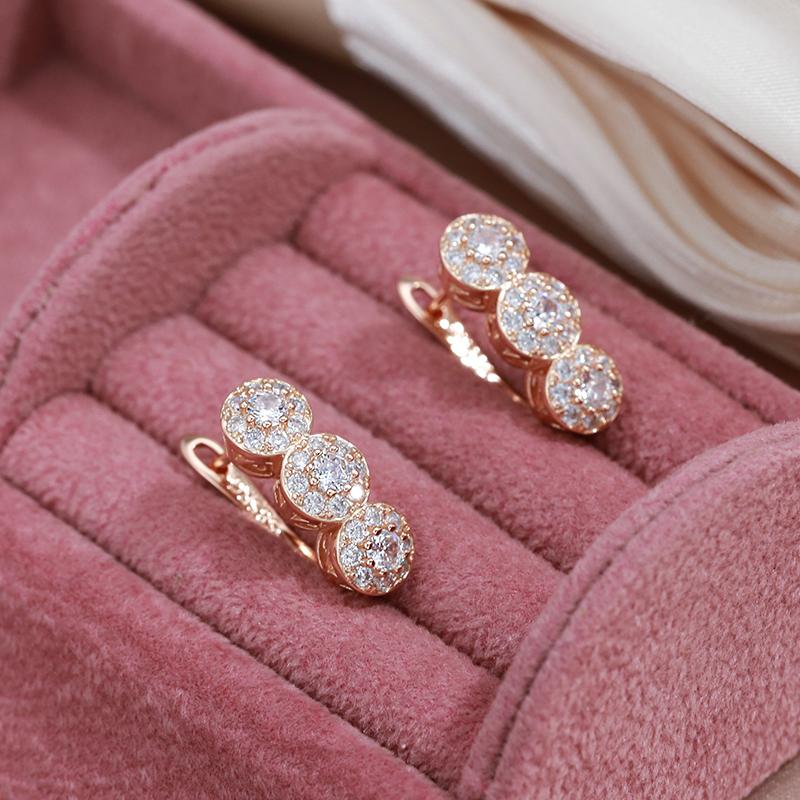 Luxus-Ohrringe mit Kinel-Zirkon-Pavé für Damen