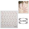 Embossed Cartoon Nail Art Stickers Decals Self-Adhesive Floral Nail Supplies Nail Art Design Decoration Accessories