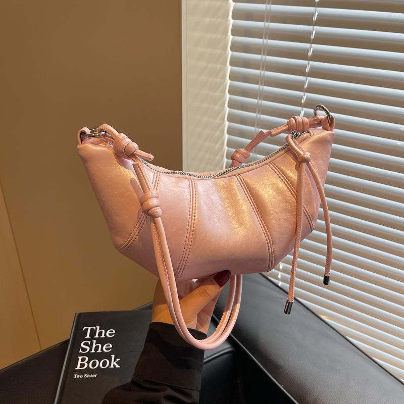 Niche design bag women's 2025 summer new fashion one shoulder crossbody croissant bag high-end underarm dumpling bag