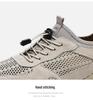 Men's Summer Mesh Leather Casual Sports Shoes - Octopus Lazy Design, Large Size