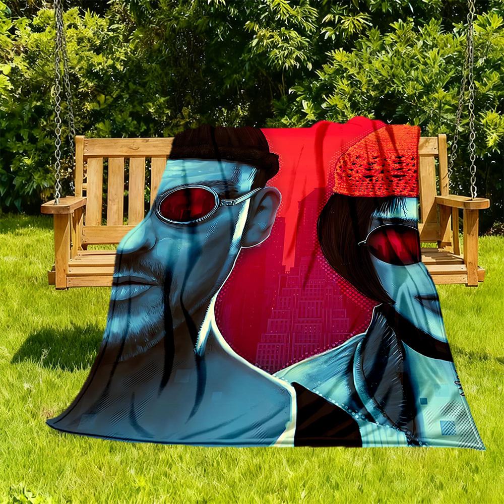 

1pc The Professional Léon Outdoor Blanket Lightweight Flannel, Soft & Warm, All-Season Use for Sofa, Outdoor, Camping, Living Room, Office053 130x150cm