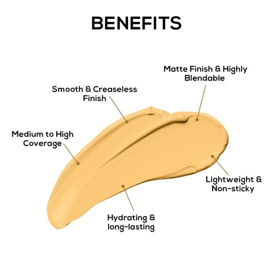 RENEE Addict Conceal & Correct, Yellow 2.5ml| Medium To Full Coverage, Highly Blendable, Smooth, Creaseless Matte Finish| Lightweight, Hydrating