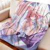 Cartoon Genshin Impact Yae Miko Flannel Blanket Cover Warmth Soft Anime Blanket Multifunctional Decor Home Universal Blankets