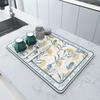1Pcs Kitchen Super Absorbent Mat Antiskid Draining Coffee Dish Drying Mat Quick Dry Bathroom Drain Pad Tableware Mat
