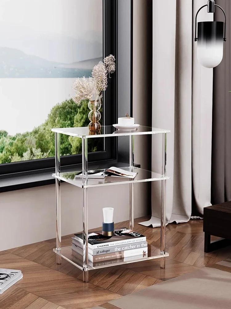 Acrylic Side Table for Living Room Nightstand/Bedside Table for Bedroom Home Decor Display End