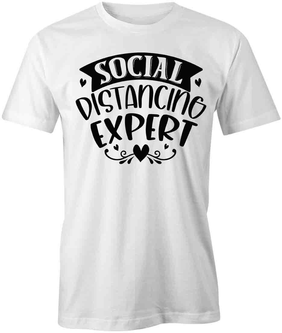 SOCIAL DISTANCING EXPERT TShirt Tee Short-Sleeved Cotton CLOTHING S1WSA299 L