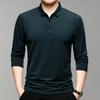 Hengyuanxiang Men's Business Casual Long Sleeve Polo Shirt
