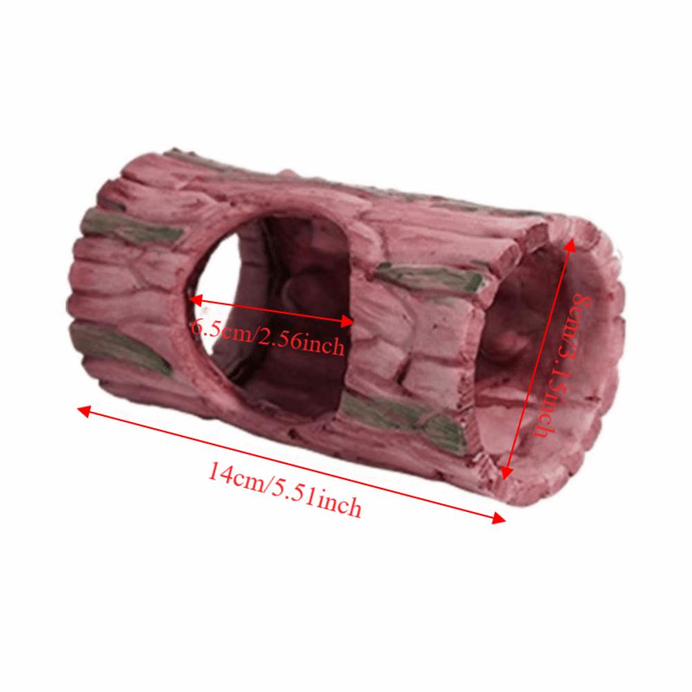 Tree Hollow Reptile Hideout Cave Strong Suction Cup Reptile Basking Hide Aquarium Decoration