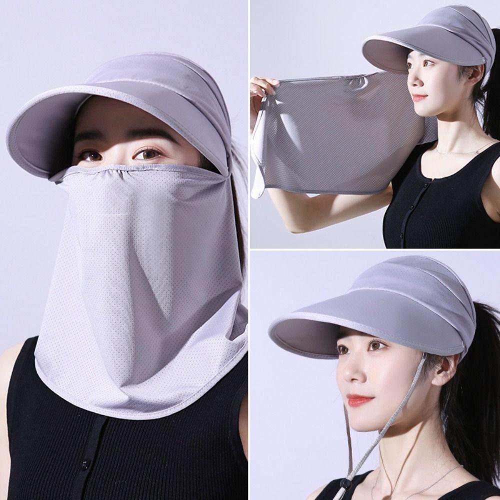Foldable Women Sunscreen Hat Anti UV Outdoor Cycling Hat Summer Beach Sun Hat