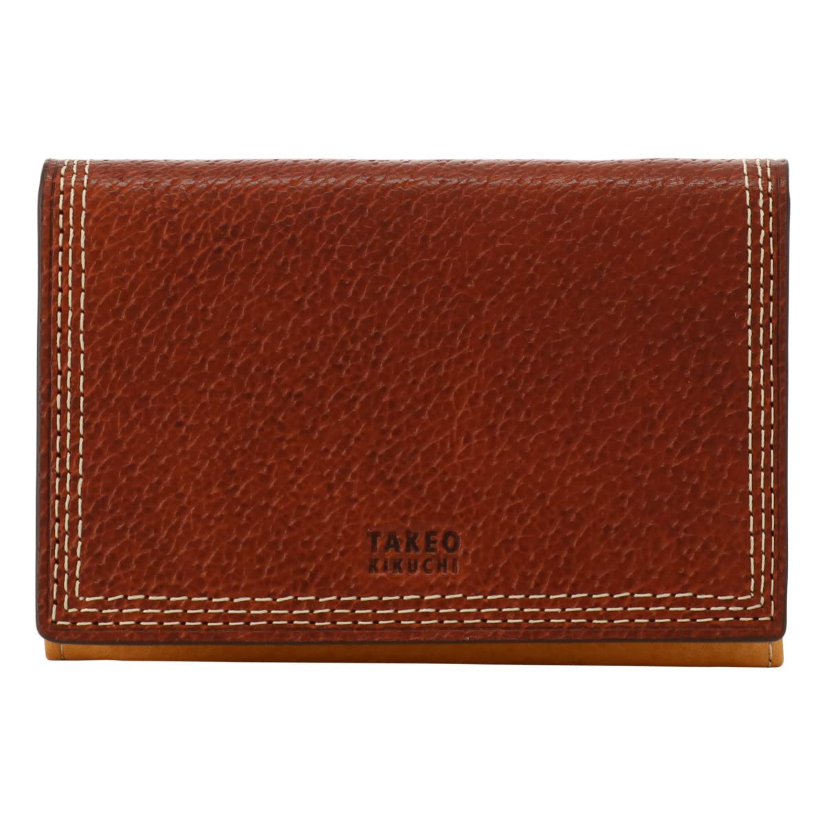 

Business Card Holder Genuine Leather Italian Leather 734602 Ternary Card Case Card Holder Cowhide Brown [Takeo Kikuchi] Men s [02]