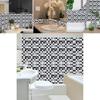 Elegant 10pc Kitchen Tile Stickers With Mosaic Pattern For Stylish Home Decor