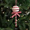 Christmas Red Candy Crutch Lollipop Xmas Tree Hanging Pendant Ornament for New Year Gift Christmas Home Decoration