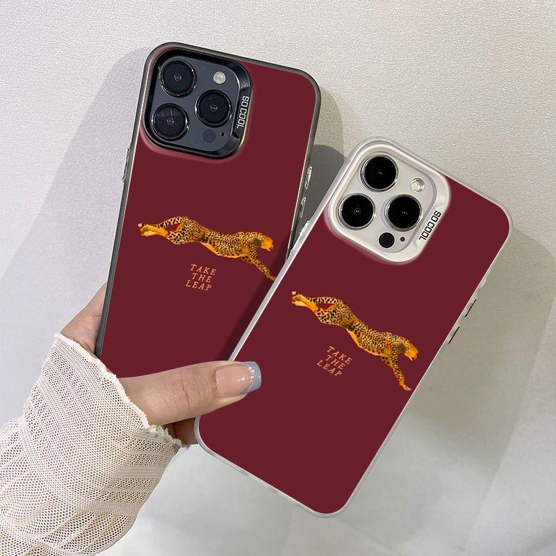 TAKE THE LEAP Fashion Leopard Phone Case For iPhone 17 16 Pro Max 15 14 13 mini 12 11 16E Plus 17Air 2026 inspiring Case
