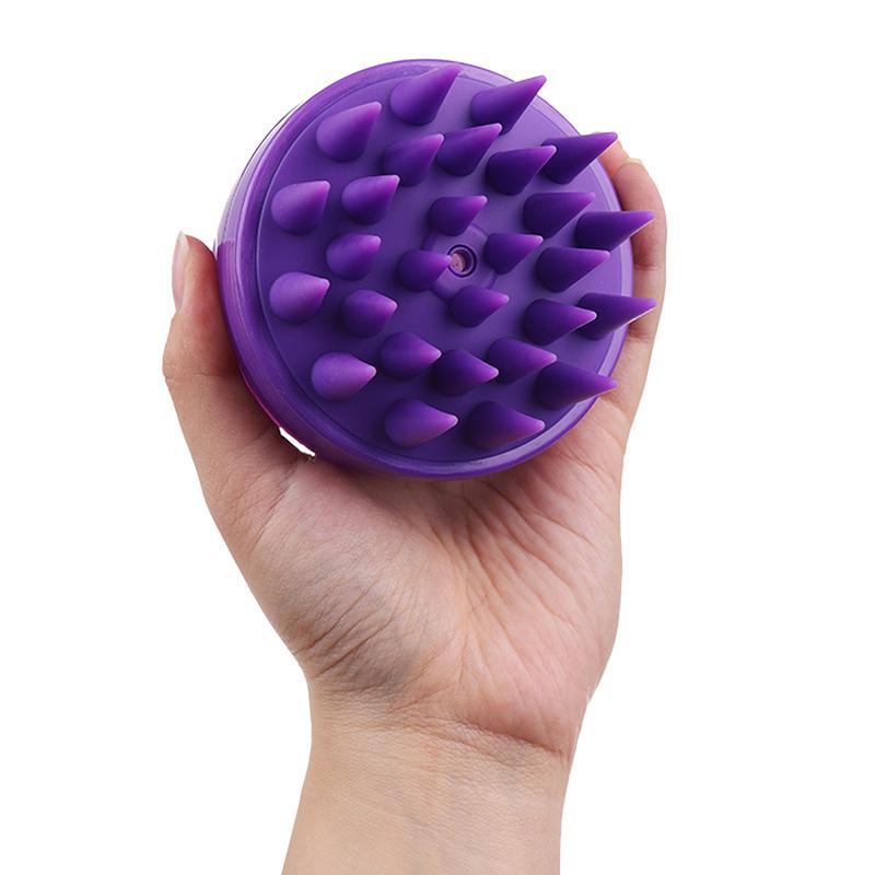 Silikonowa Szczotka do Szamponu z Dozownikiem Oleju, Głowica Masująca z Rączką, Szczotka do Włosów, Masażer Skóry Głowy, Szczotka do Skóry Głowy