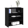 Reception Desk Black Oak 100X50X103.5 Cm Glued Wood