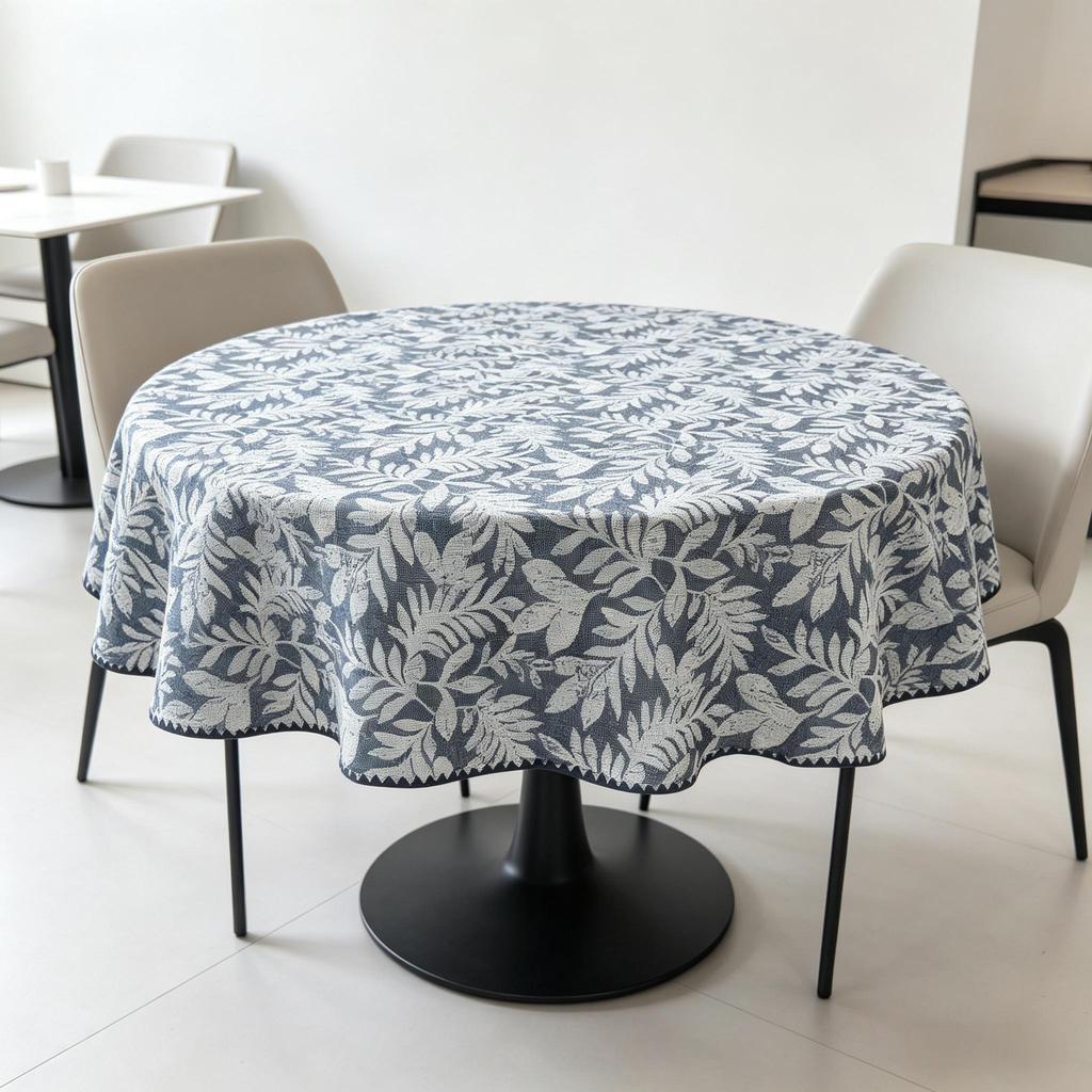 Kitchen Dining Table Living Room Home Decoration Small Size Reusable Cotton Round Tablecloth