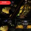 12V 3W RGB LED Light Bar Car Interior Floor Decor Atmosphere Strip Lamp w/Remote
