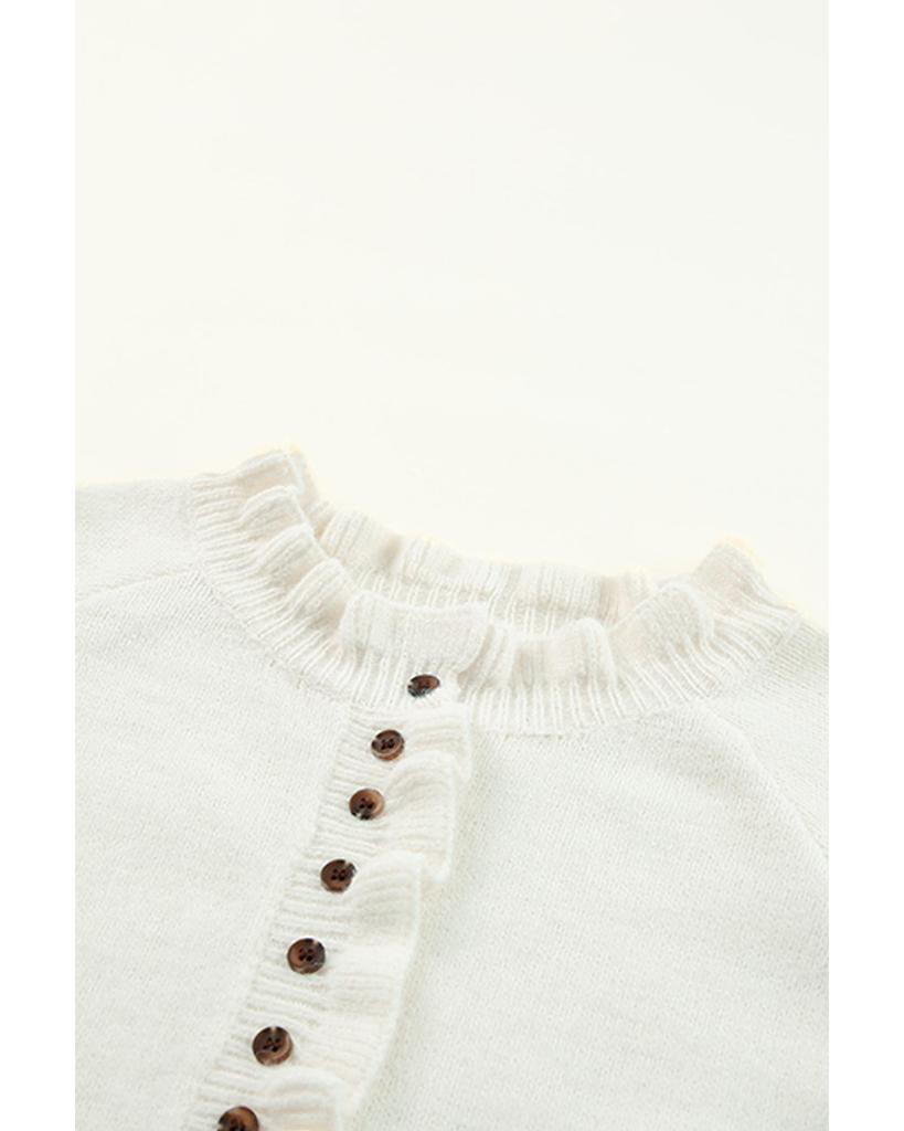 Azura Exchange Pulover din tricot cu volante