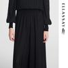 ELLASSAY Women's Elegant Pleated High-Waisted Straight-Leg Pants