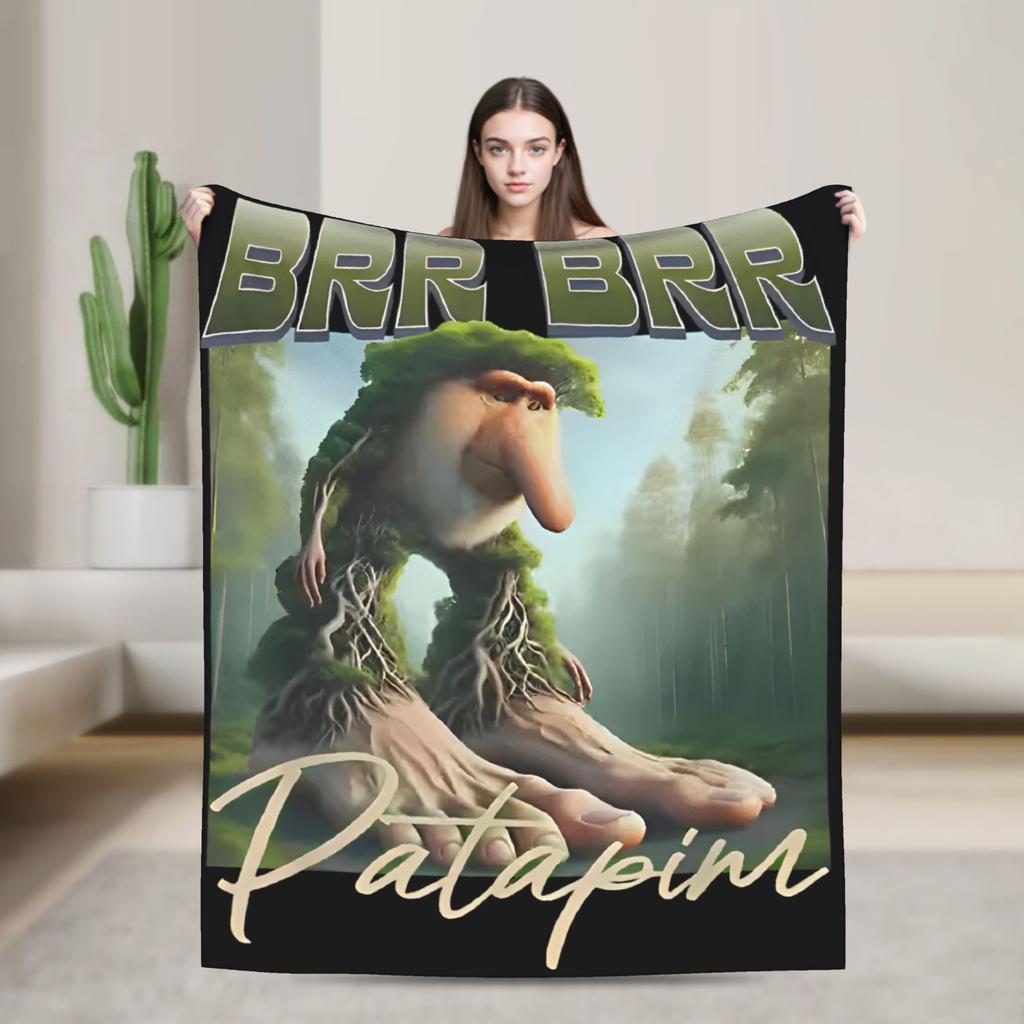 Bombardiro Crocodilo Tralalero Tralala  Blankets Italian Brainrot  Flannel Soft Throw Blanket for Home Restaurant Textile Decor