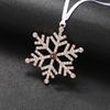 Snowflake Christmas Ornaments with Personalized Photo Projection Elegant Hanging Pendant Fun Holiday Christmas Tree Decorations