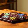 Tragbares Chinesisches Dame Brettspiel mit Murmeln Holzbrettspiel Sechseck Chinesische Dame Familie