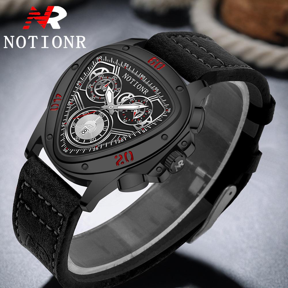 Notionr Men'S Watch Casual Men'S Blue Dial Date Display Quartz Watch Gift Box Packaging