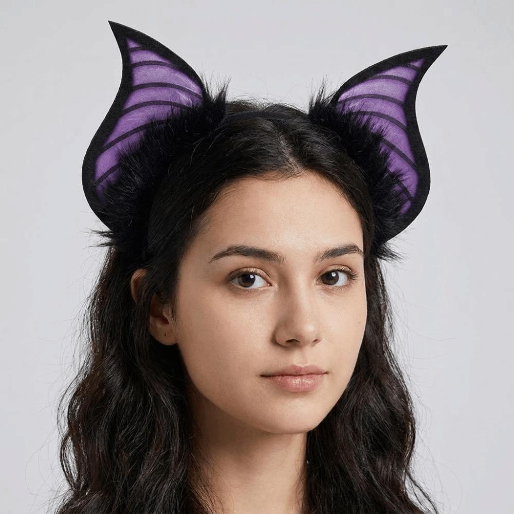 DIY Halloween Costume Cosplay Props Furry Halloween Hairband Fashion Bat Ears Headband Adults