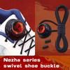 1Pair Swivel Buckle Laces Thick Rope Sneakers Shoelace Nezha Automatic Shoelaces Without Ties Install Simple Shoes Accessories