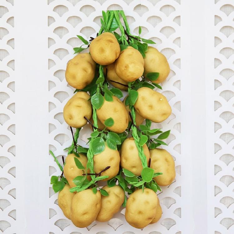 Realistic Fake Vegetables Potato String Hanging Decoration Prop for Kindergarten