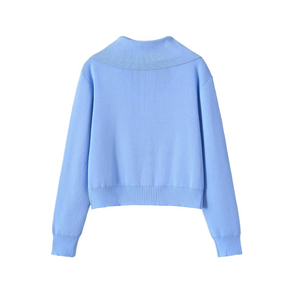 European and American Style, New Women's Clothing, Fashionable, Long-sleeved Lapel Threaded Zipper Jacket 5755059
