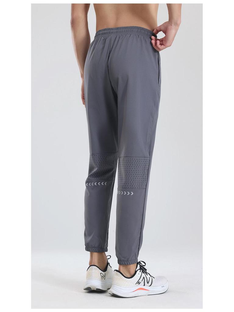 Men's Lightweight Quick-Dry Cuffed Running Pants with Night Vision