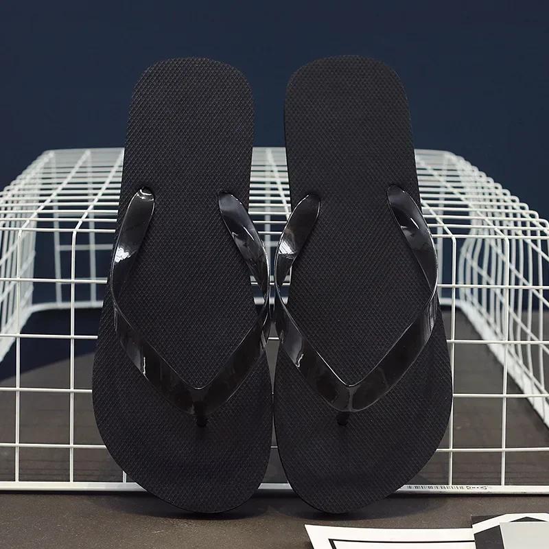 

Модные повседневные шлепанцы Мужская пляжная обувь Мужские однотонные нескользящие тапочки Тапочки Мужские трендовые сандалии Мужская обувь Шлепанцы Мужские 44-45 чёрный