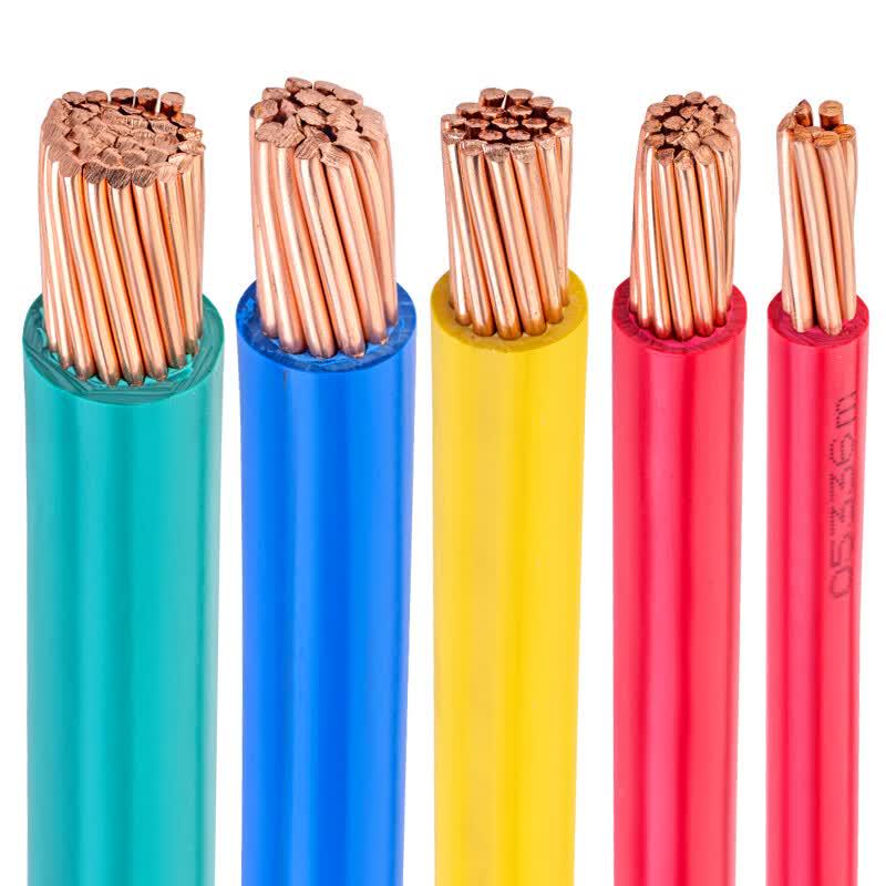 Wenhu 1-Core 10mm² Red Copper Core Flame Retardant Rigid Wire