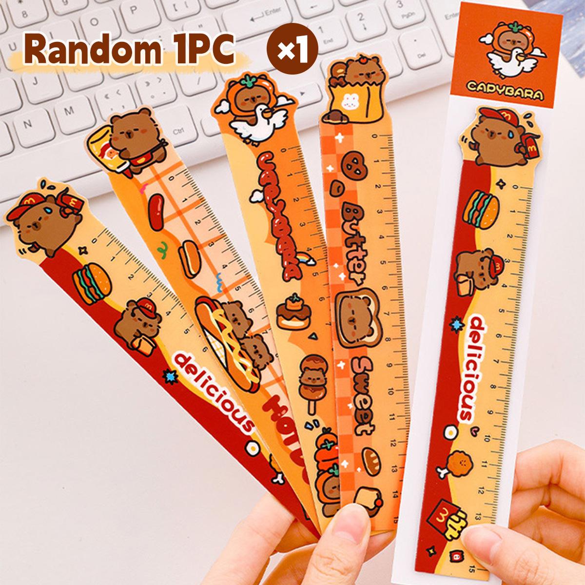 

Кавайная мультяшная капибара 15 см магнитная закладка-линейка милая линейка измерительный инструмент инструмент для рисования подарок для детей и студентов небольшой приз