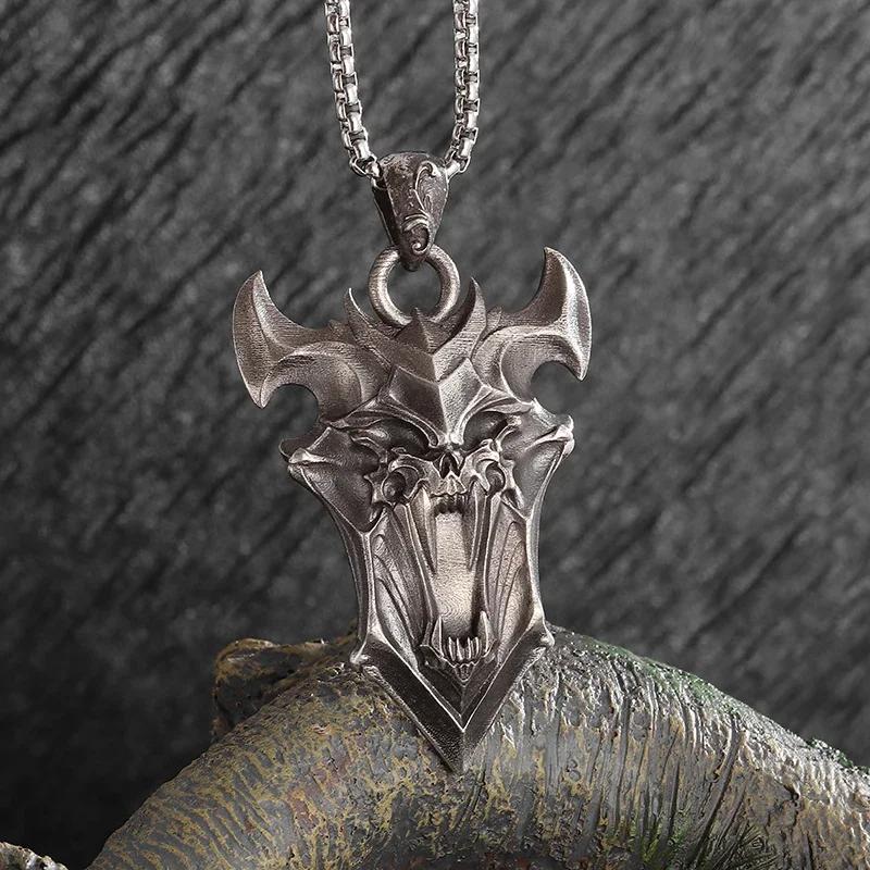 Sieben Engel Magischer Kreis Salomons Siegel Amulett Halskette Anhänger Herren Punk Retro Glücksbringer Schmuck