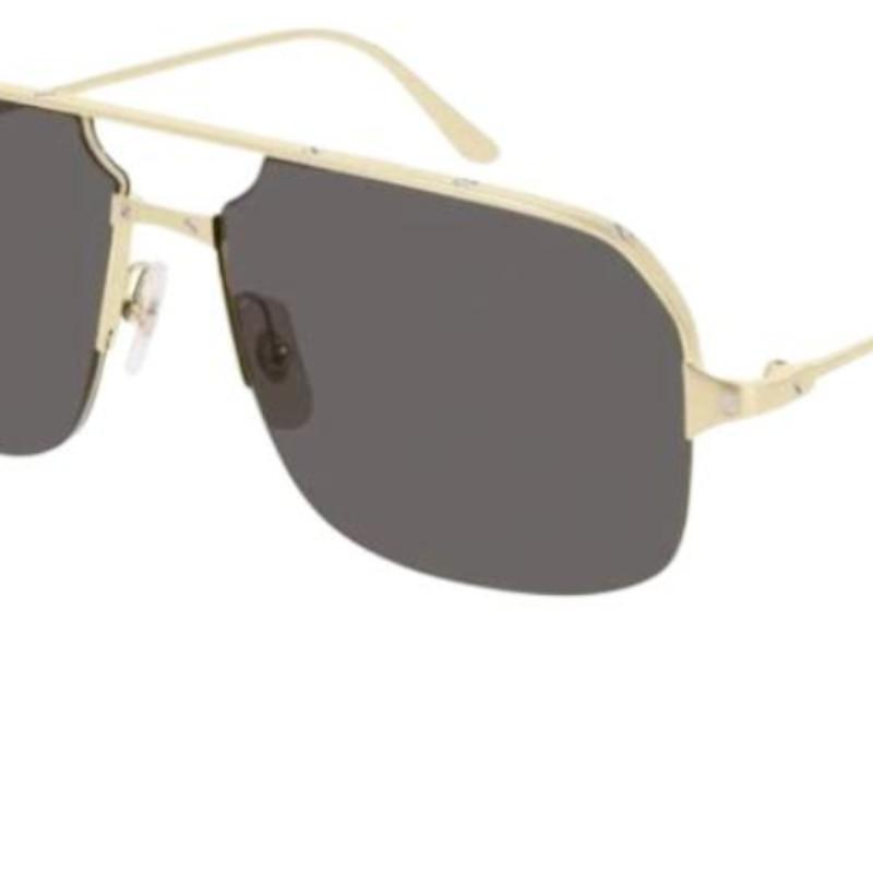 Cartier Logo Metal Pilot Sunglasses Men sunglasses Gold CT0230S-001