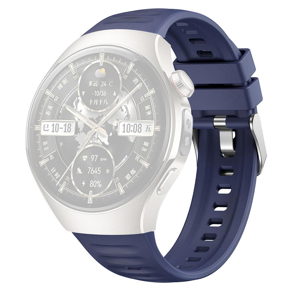 

Для Huawei Watch 5 46мм Ремінець для годинника Силіконовий регульований ремінець з хвилястою текстурою Blue
