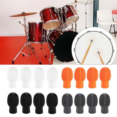 4 Stück Silikon Drumstick Dämpfer Übungsspitze Drum Dämpfer Drumstick Dämpfer Spitze Drum Dämpfer Ersatz Perkussionsspitze