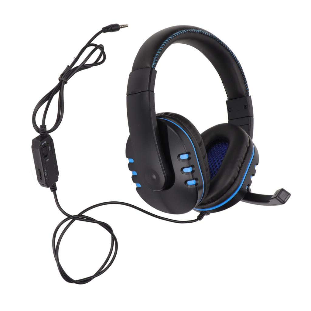 3.5mm Gaming Headset Stereo Noise Cancelling Wired Volume Mute Control Game Headphone with Mic for PC Laptop Cellphone