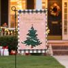 Merry Christmas Hanging Flags Garden Flag Banner Santa Claus Double-sided Printing Faux Linen Flags Home Garden Decoration
