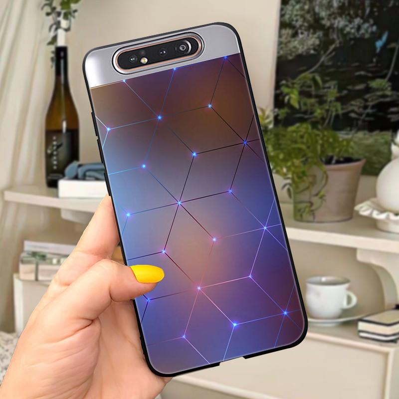 Case For Samsung A80 Case Soft Silicone Cartoon Back Cover For Samsung Galaxy A80 GalaxyA80 A 80 A805 Fundas shell Black coque