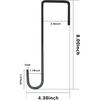 4 PCS Heavy Duty Black Plant Hangers Garden Hooks Fence Hook Hanger Perfect for Hanging Lights Bird Feeder Flower Basket Planters (4.3X 8 inch)