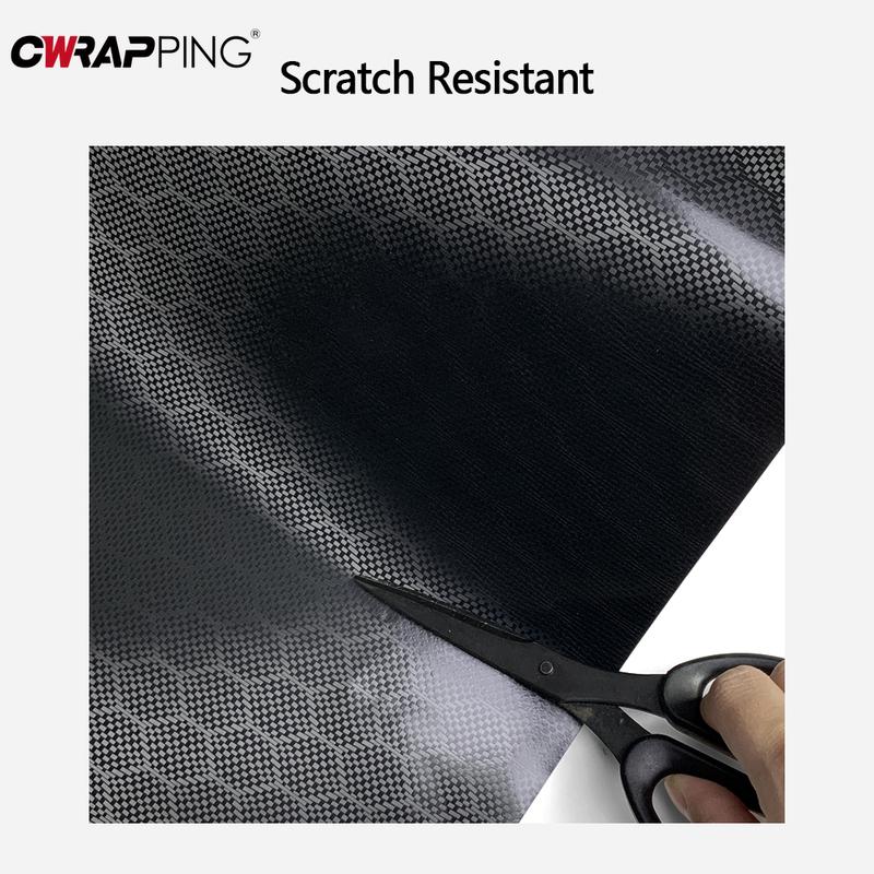 Carbon Fiber Vinyl Warp Diamond Forged Carbon Black Car Stickers Waterproof Vinyl Film Decoration Modified Film Car Accessories
