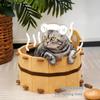 Hot Spring Felt Cat Nest Semi-Enclosed Large Space Felt Kitten Beds Wear-Resistant Cat House Hiding Cave Pet Cat Bed Furniture
