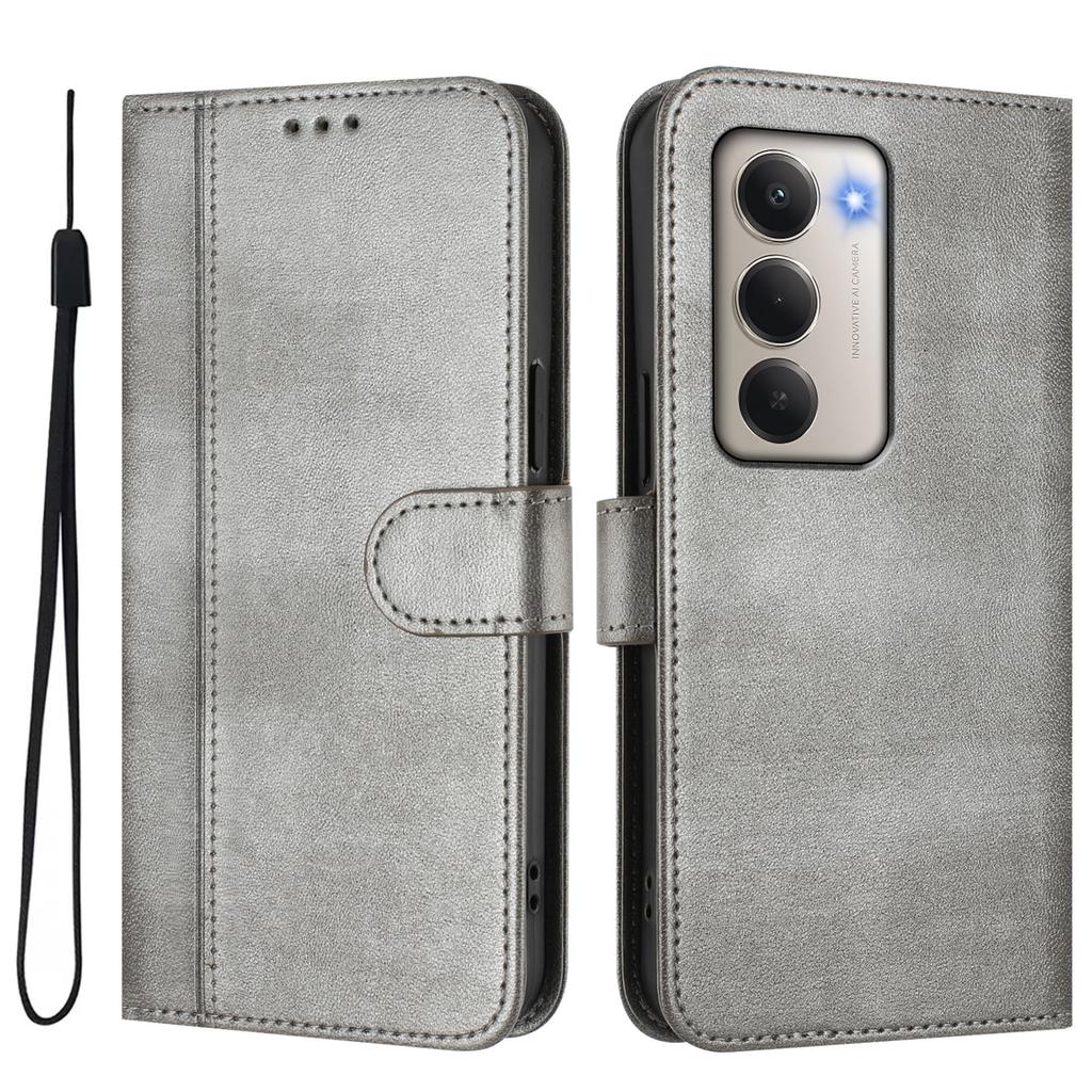 For Xiaomi Redmi 15 4G (EU) (171mm) Cases Wallet Stand Retro Texture Leather Phone Cover with Lanyard