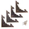 16Pcs Vintage Metal Flat Corner Protectors Decorative Furniture Guard Edge Cover w/Nails for Jewelry Box Case Gift Box 40mm/58mm