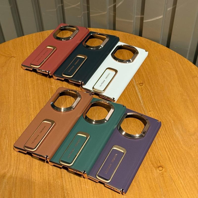 Θήκη για Huawei Mate X7 Λεπτό Δέρμα Αυτόματη Ανασυρόμενη Λωρίδα Δακτύλου Περιστροφή 270° Μεταλλική Βάση Κάλυμμα Προστασίας Διπλού Αρθρώματος