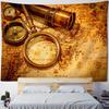 VIKAMA Vintage Pirate Ship Tapestry Home Wall Art Decorative Backdrop Living Room  Bedroom Decorative Hanging Tapestry
